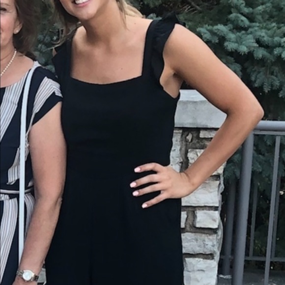 FASHION FAITHFUL POCKETED RUFFLE TIE BACK JUMPSUIT - Picture 3 of 4